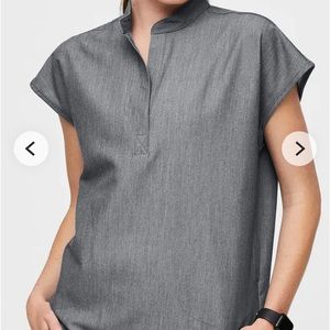 FIGS Graphite Rafaela Oversized Scrub Top